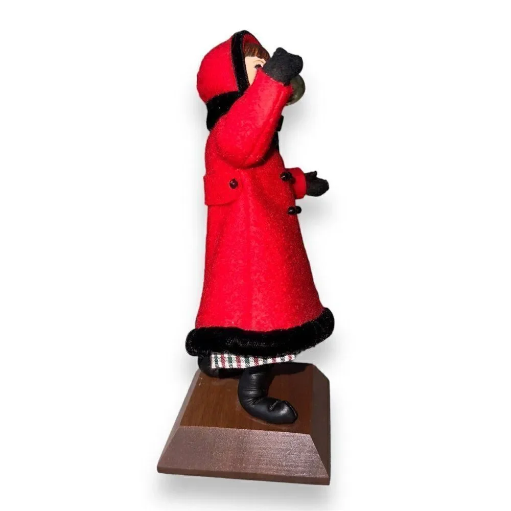 Simpich Character Dolls Handmade English Street Scene Red Coat‎ Bell Ringer Girl